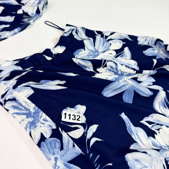 Lulus Dress Set Women Medium Blue Love for Lanai Floral Print Two-Piece Maxi NWT - Picture 10 of 10